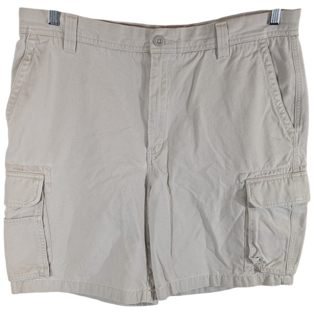 Lands End Cargo Shorts Light Khaki Mens size 38